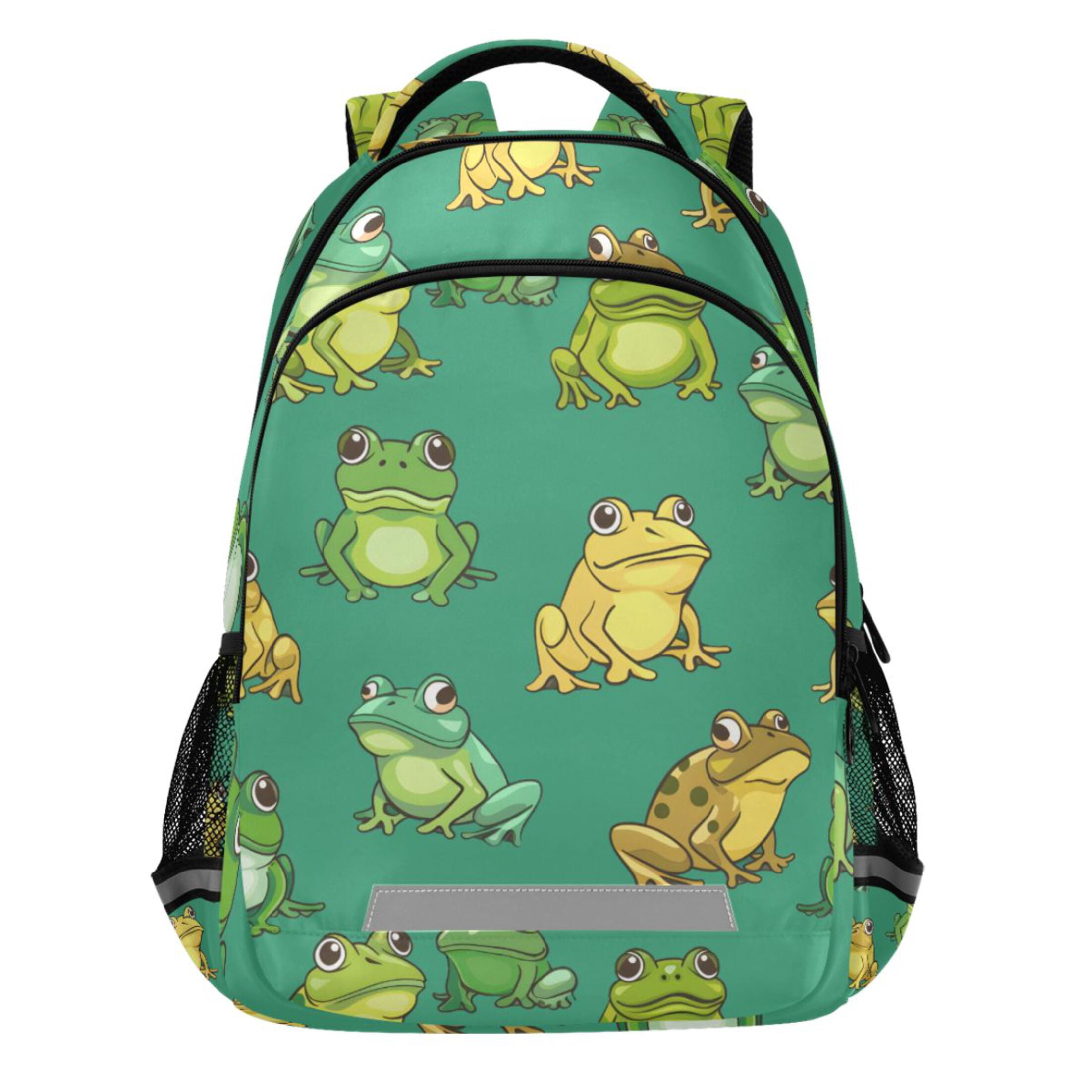 ALAZA Cartoon Frog Pattern Backpack Elementary School Bags Student ...
