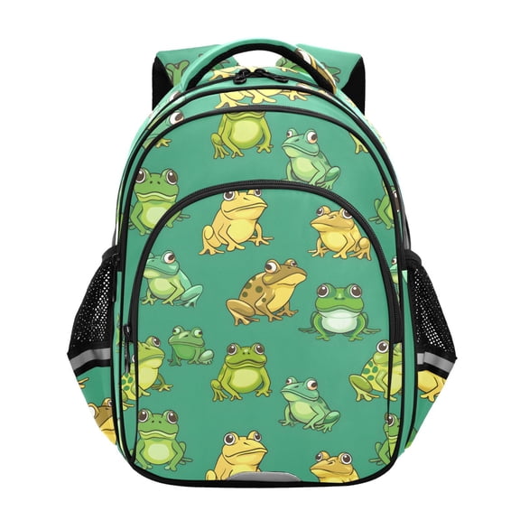 ALAZA Cartoon Frog School Backpack Elementary Bag Bookbag Travel Rucksack