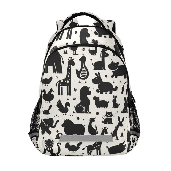 ALAZA Cartoon Funny Animals Backpack Elementary School Bag Bookbag Travel Rucksack