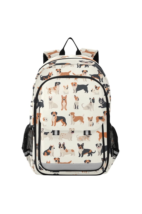 Cartoon Funny Dogs Laptop Backpack Purse Travel Bag Casual School Bookbag Rucksack for Women Men