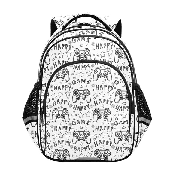 ALAZA Cartoon Gamepad School Backpack Elementary Bag Bookbag Travel Rucksack