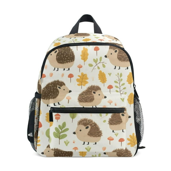 ALAZA Cartoon Hedgehog Leaf School Backpack Small Bookbag Mini Bags
