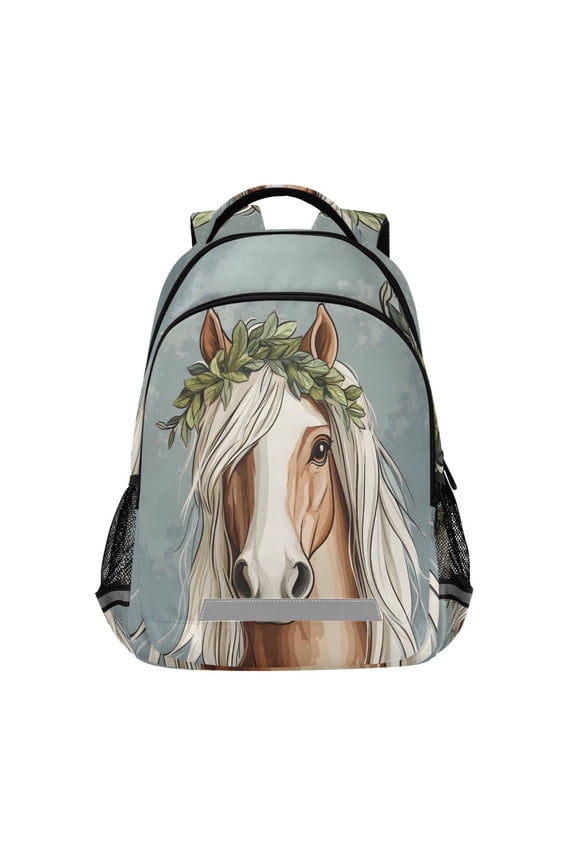 Cartoon Horse Backpack Elementary School Bag Bookbag Travel Rucksack