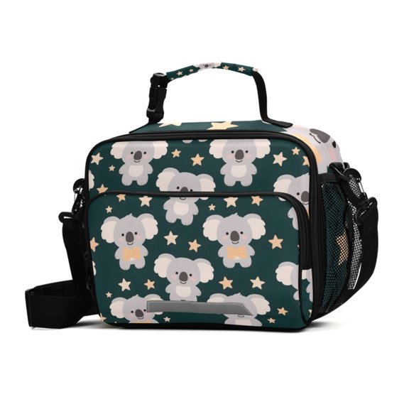 ALAZA Cartoon Koala Stars Lunch Box Insulated Cooler Bag Reusable Tote Bags Shoulder Strap