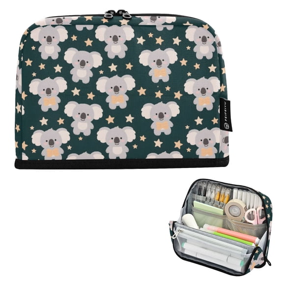 ALAZA Cartoon Koala Stars Pencil Case Pen Pouch Bag Large Capacity Organizer