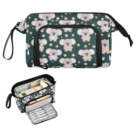 ALAZA Cartoon Koala Stars Pencil Pouch Big Capacity Pencil Case Zipper Organizer Bag