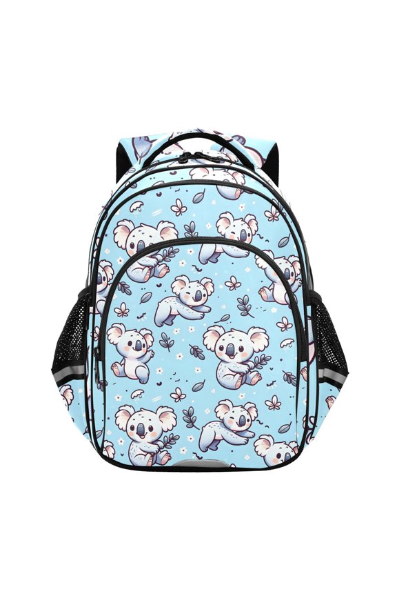 Cartoon Koala with Leaf School Backpack Elementary Bag Bookbag Travel Rucksack