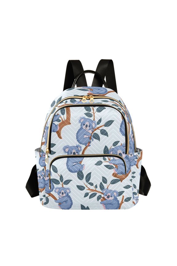 Cartoon Koalas Womens Travel Laptop Backpack Large Daypack Ladies Shoulder Bags S