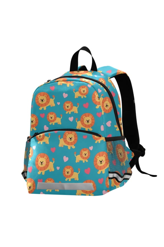 Cartoon Lion and Heart School Backpack Elementary Student Bookbag