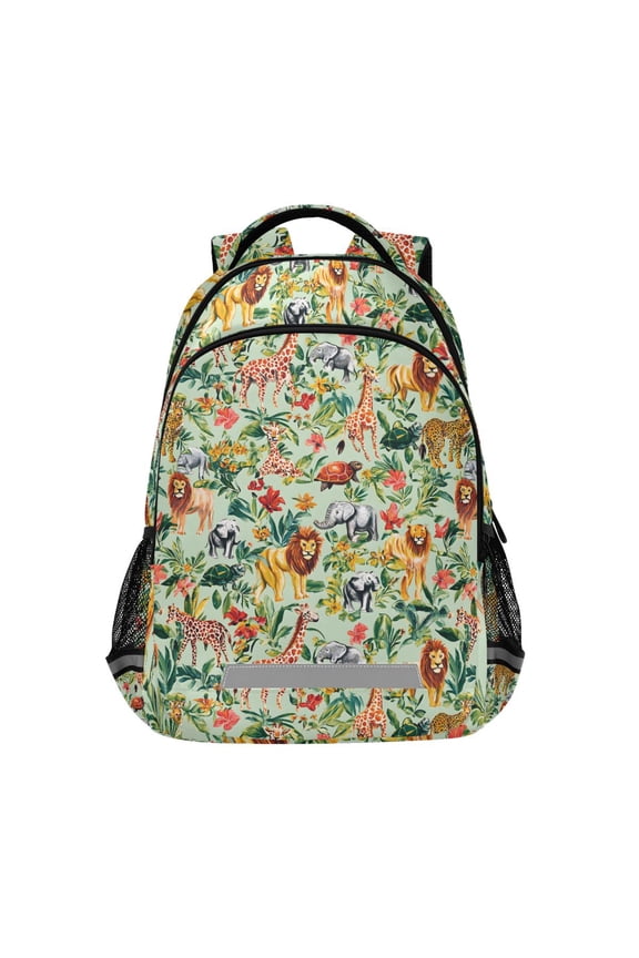 Cartoon Lions Animal Backpack Elementary School Bag Bookbag Travel Rucksack