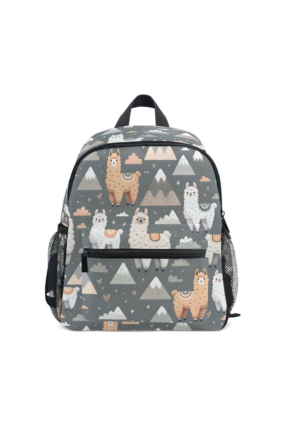 Cartoon Llamas School Backpack Small Bookbag Mini Bags