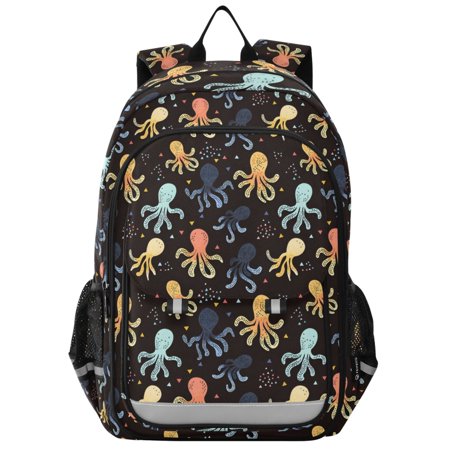 ALAZA Cartoon Magic Octopus Laptop Backpack Purse Travel Bag Casual School Bookbag Rucksack for Women Men