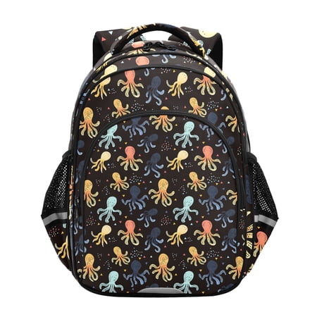 ALAZA Cartoon Magic Octopus School Backpack Elementary Bag Bookbag Travel Rucksack