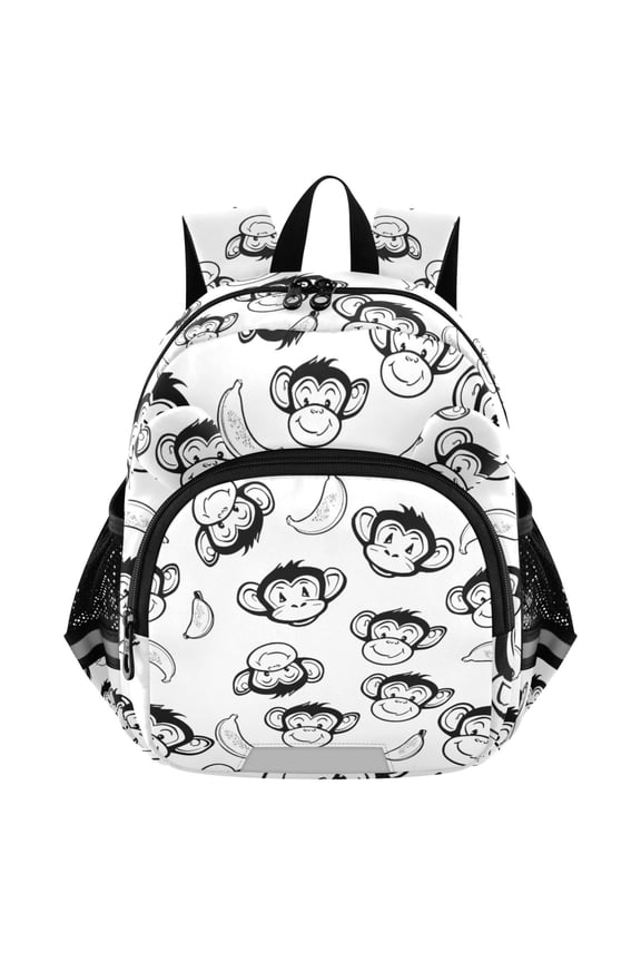 Cartoon Monkey Banana-1 Mini Backpack School Bookbag Age 3-7 Medium