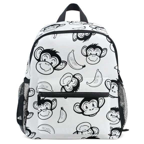 ALAZA Cartoon Monkey Banana-1 Pattern School Backpack Student Bookbag Mini Bag