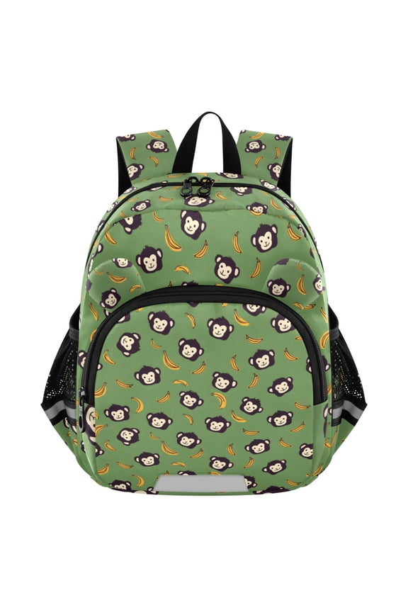 Cartoon Monkey Bananas Mini Backpack School Bookbag Age 3-7 Small
