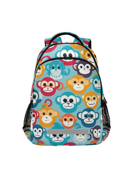 Cartoon Monkey Cute Backpack Elementary School Bag Bookbag Travel Rucksack