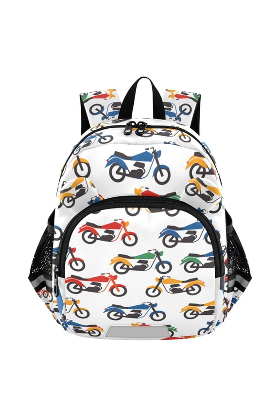 Cartoon Motorbikes Mini Backpack School Bookbag Age 3-7 Medium