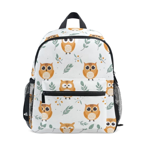 ALAZA Cartoon Owl Leaves School Backpack Small Bookbag Mini Bags