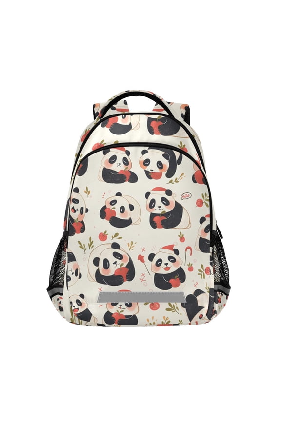 Cartoon Pandas Backpack Elementary School Bag Bookbag Travel Rucksack