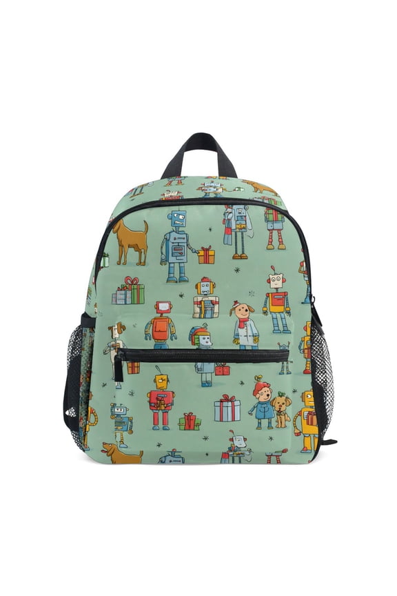 Cartoon Robots School Backpack Small Bookbag Mini Bags