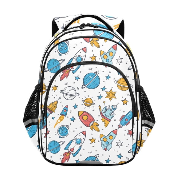 ALAZA Cartoon Space Elements Universe School Backpack Elementary Bag Bookbag Travel Rucksack