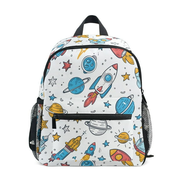 ALAZA Cartoon Space Elements Universe School Backpack Small Bookbag Mini Bags