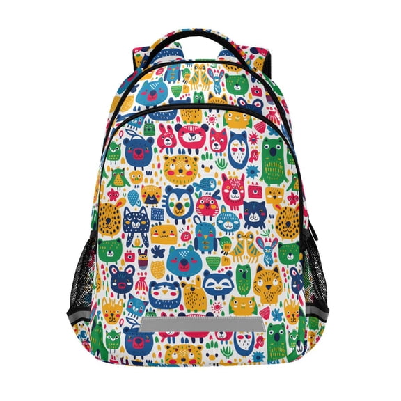 ALAZA Cartoon Tigers Animals Backpack Elementary School Bag Bookbag Travel Rucksack