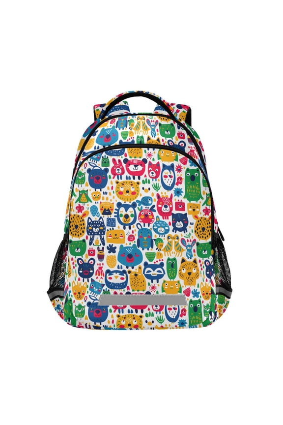 Cartoon Tigers Animals Backpack Elementary School Bag Bookbag Travel Rucksack