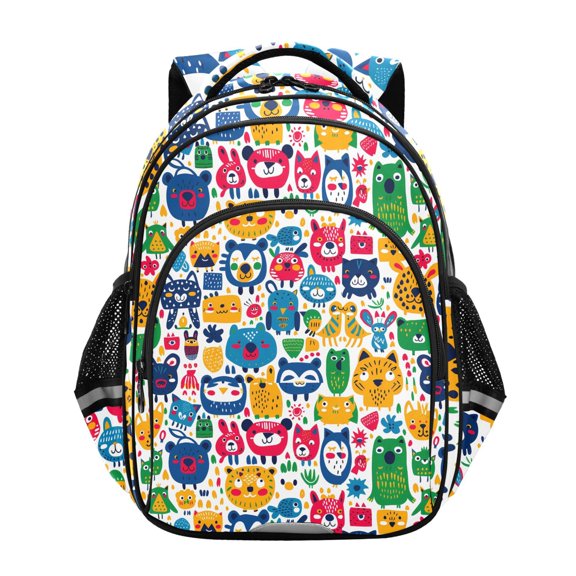 ALAZA Cartoon Tigers Animals School Backpack Elementary Bag Bookbag Travel Rucksack