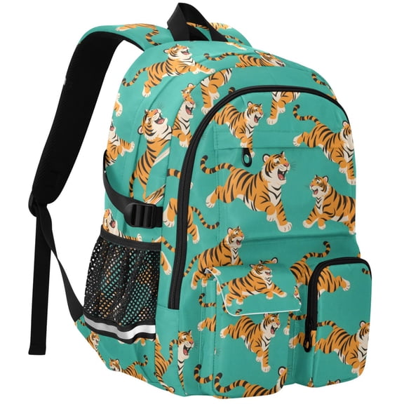 ALAZA Cartoon Tigers Cute Print Student Backpack School Bookbag Large Laptop Daypack Travel Bag