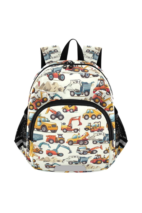 Cartoon Truck Engineering Excavator Bulldozer Mini Backpack School Bookbag Age 3-7 Small