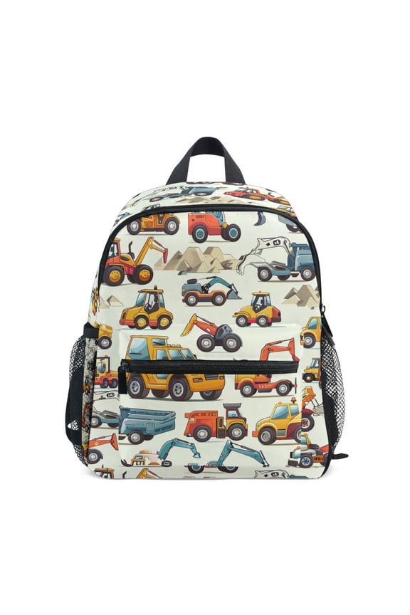 Cartoon Truck Engineering Excavator Bulldozer School Backpack Small Bookbag Mini Bags