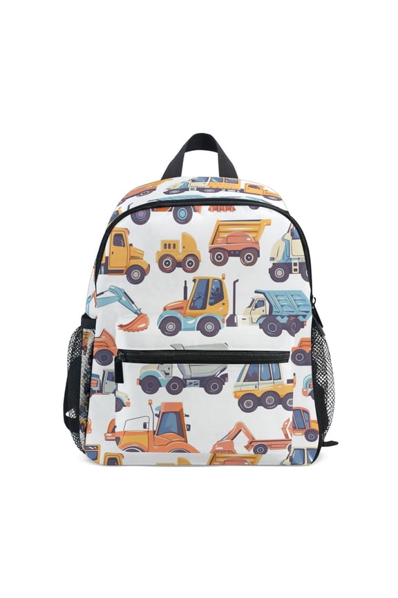 Cartoon Truck Engineering Vehicle School Backpack Small Bookbag Mini Bags