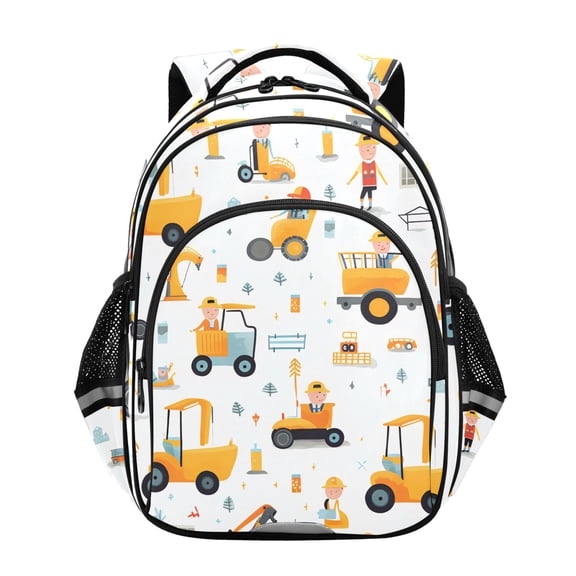 ALAZA Cartoon Truck Excavator Engineer School Backpack Elementary Bag Bookbag Travel Rucksack