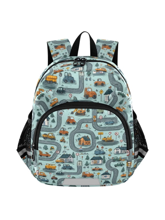 Cartoon Truck Excavators Mini Backpack School Bookbag Age 3-7 Small