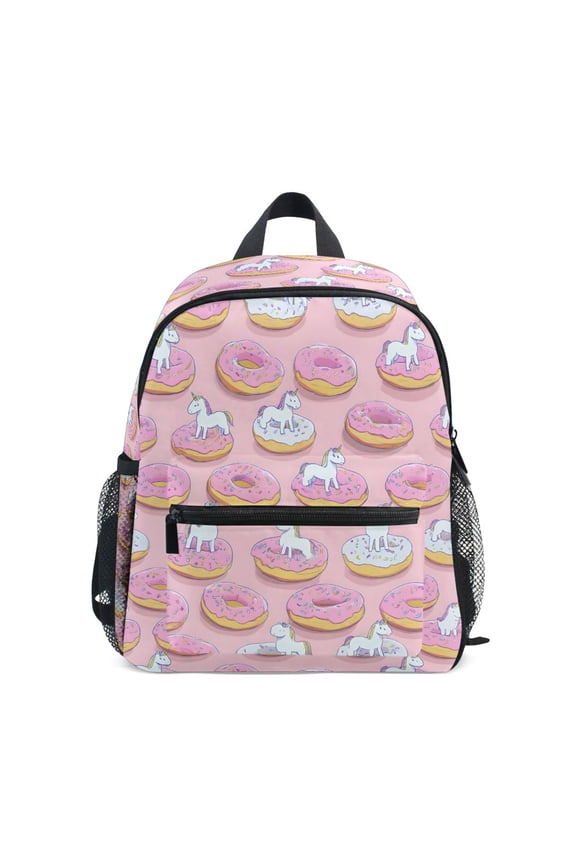 Cartoon Unicorn Donuts School Backpack Small Bookbag Mini Bags