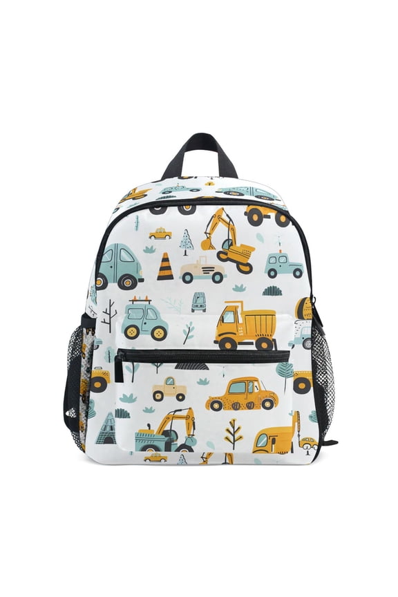 Cartoon Vehicles Trucks School Backpack Small Bookbag Mini Bags