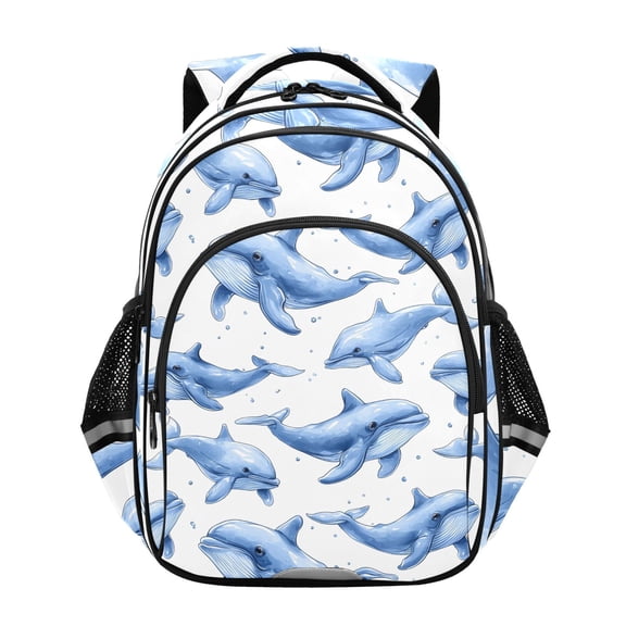 ALAZA Cartoon Whales School Backpack Elementary Bag Bookbag Travel Rucksack