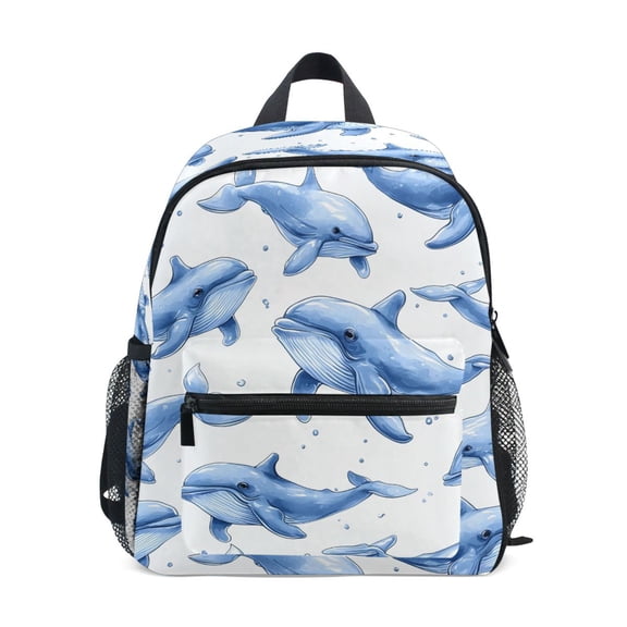 ALAZA Cartoon Whales School Backpack Small Bookbag Mini Bags