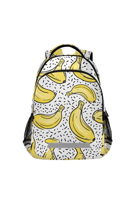 Cartoon Yellow Bananas Backpack Elementary School Bag Bookbag Travel Rucksack