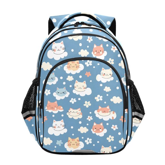ALAZA Cat Clouds Floral School Backpack Elementary Bag Bookbag Travel Rucksack