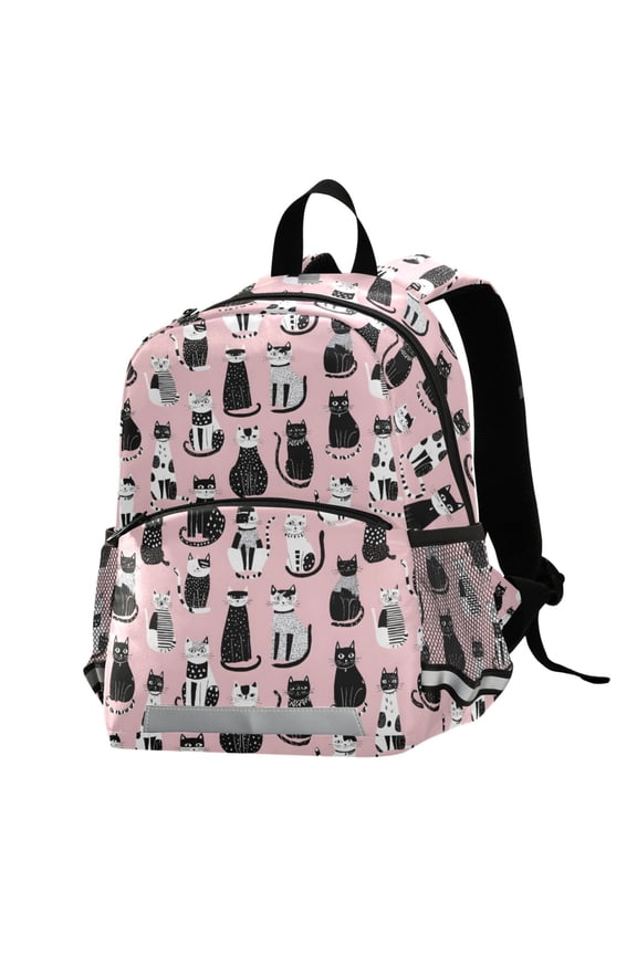 Cat Geometry Art School Backpack Elementary Student Bookbag