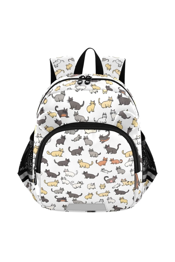 Cat Pattern Mini Backpack School Bookbag Age 3-7 Small
