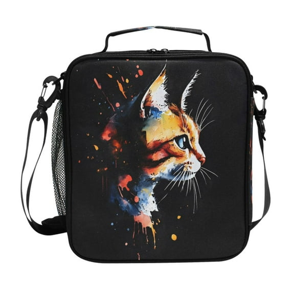 ALAZA Cat Print Lunch Box Insulated Lunch Bag Reusable Thermal Cooler Tote School Picnic