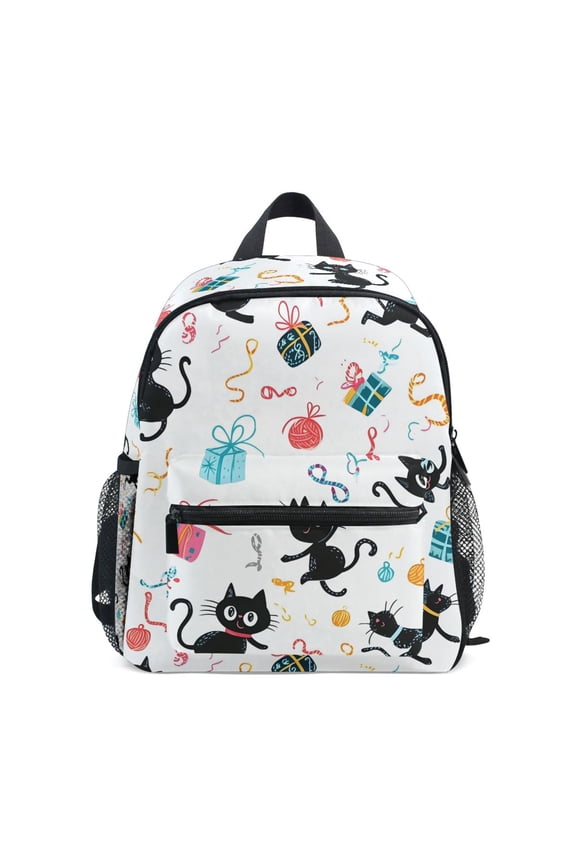 Cat and Gift School Backpack Small Bookbag Mini Bags