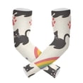 thumbnail image 1 of ALAZA Cat and Rainbow Footprint UV Sun Protection Arm Sleeves UPF 50+ Compression Cooling Sleeve 1 Pair, 1 of 7