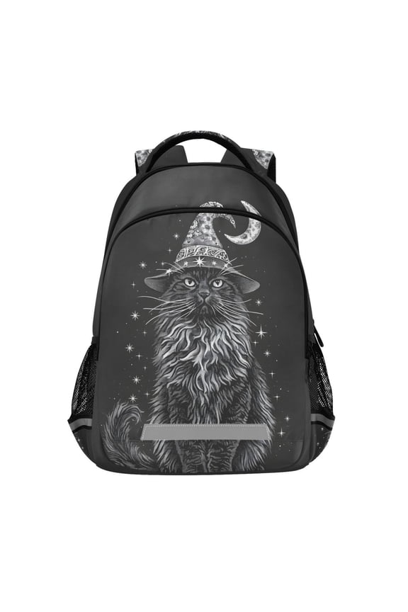 Cat with Hat Backpack Elementary School Bag Bookbag Travel Rucksack