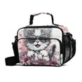 thumbnail image 1 of ALAZA Cat with Sunglasses Lunch Box Insulated Cooler Bag Reusable Tote Bags Shoulder Strap, 1 of 7
