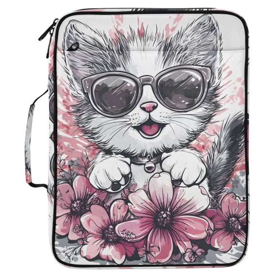 ALAZA Cat with Sunglasses Pattern Expanding Accordion File Folder 3 ...